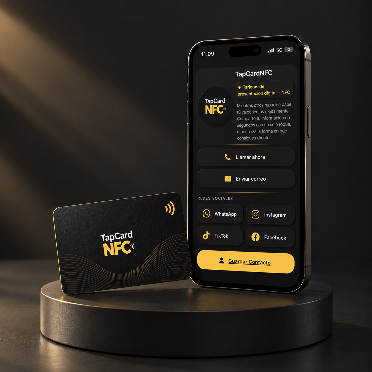 Tarjeta de presentación digital TapCard NFC